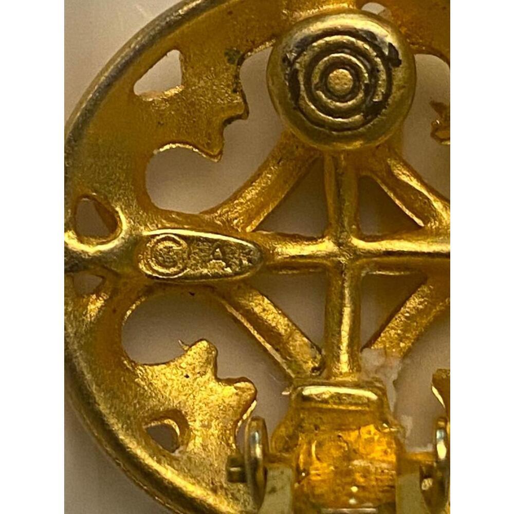 Anne Klein Vintage Decorative Clip Earrings - Picture 7 of 9
